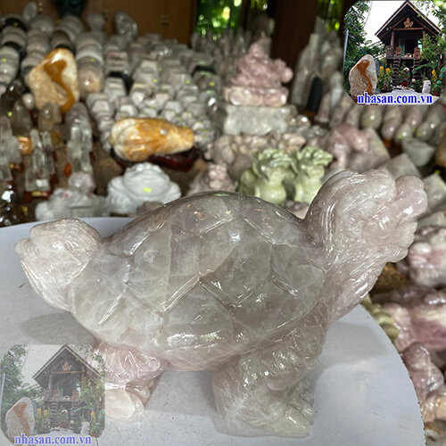 Rùa đá thạch anh hồng Rùa đá thạch anh hồng