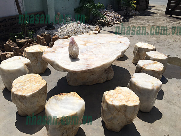 Sập đá thạch anh nguyên khối