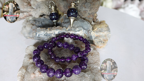Thạch anh tím được chế tác thành đồ trang sức sang trọng