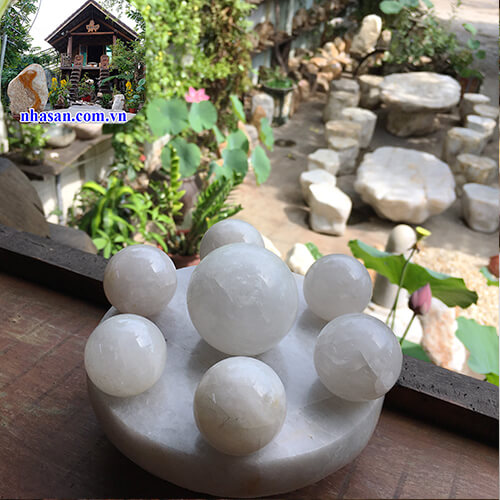 Thất tinh trận thạch anh trắng cho mệnh kim Thất tinh trận thạch anh trắng cho mệnh kim