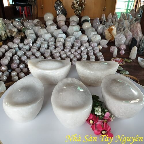 Gold Ingots Quartz Stone Set Attraction Desk Tai Loc