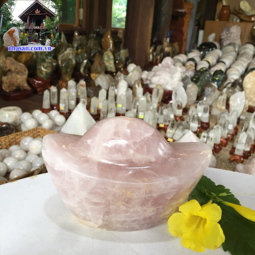 Thỏi vàng phong thủy đá thạch anh   Thỏi vàng phong thủy đá thạch anh