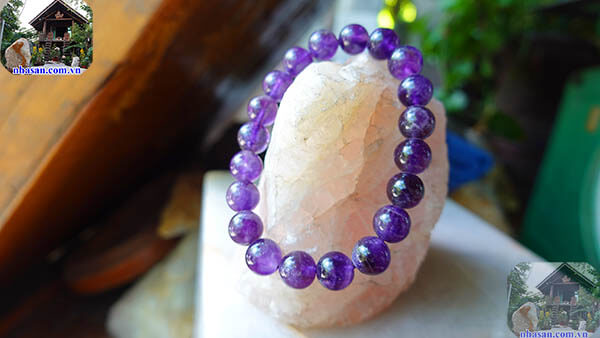 Vòng tay đá thạch anh tím Vòng tay đá thạch anh tím