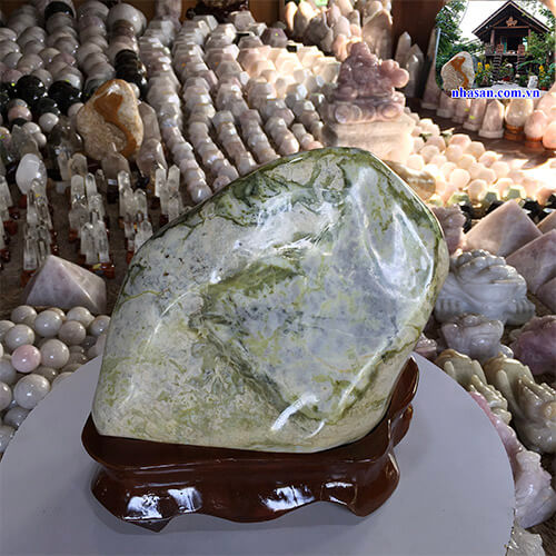 Trụ đá cẩm thạch xanh tự nhiên nguyên khối CT10-2 Trụ đá cẩm thạch xanh tự nhiên nguyên khối CT10-2