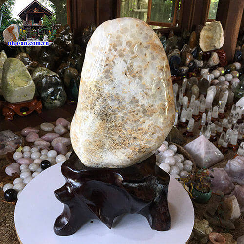 Trụ đá phong thủy trấn trạch đá thạch anh bông TAV118-2 Trụ đá phong thủy trấn trạch đá thạch anh bông TAV118-2