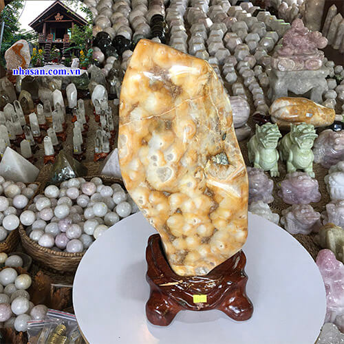 Trụ đá thạch anh bông vàng TAV130-1 Trụ đá thạch anh bông vàng TAV130-1