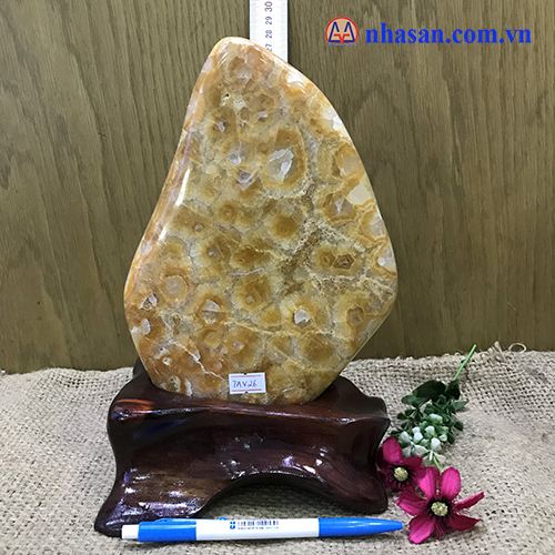 Trụ đá thạch anh bông vàng-TAV26