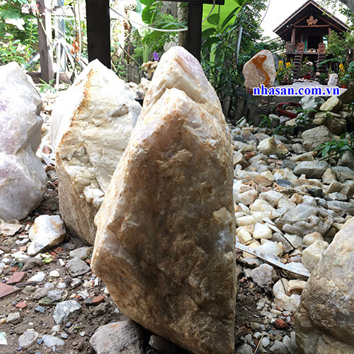 Trụ đá thạch anh hồng thô tự nhiên K77-3 Trụ đá thạch anh hồng thô tự nhiên K77-3