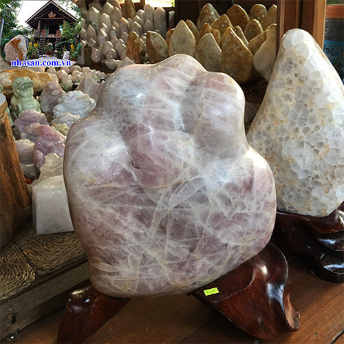 Trụ đá thạch anh hồng trấn trạch T430-1 Trụ đá thạch anh hồng trấn trạch T430-1