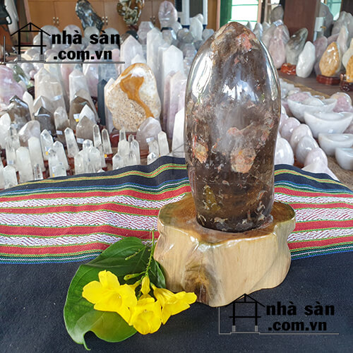 Trụ Đá Thạch Anh Tinh Thể Xám Khói