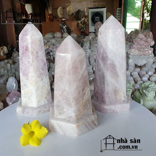 Trụ Lục Giác Đá Thạch Anh Hồng Tự Nhiên Trụ Lục Giác Đá Thạch Anh Hồng Tự Nhiên