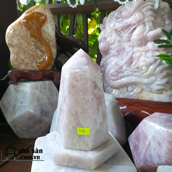 Trụ Lục Giác Đá Thạch Anh Hồng Tự Nhiên Trụ Lục Giác Đá Thạch Anh Hồng Tự Nhiên