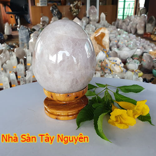 Trứng Đá Thạch Anh Hồng