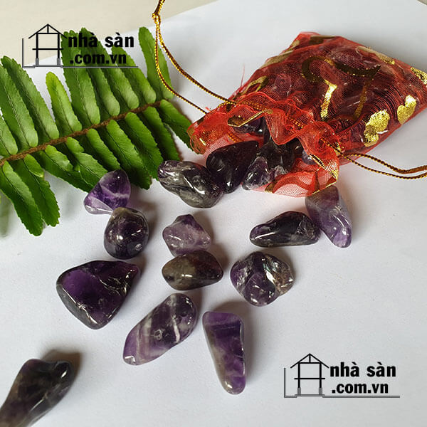 Túi Đá Thạch Anh Tím Tài Lộc Túi Đá Thạch Anh Tím Tài Lộc