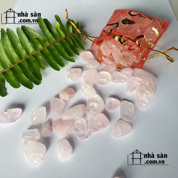 Túi Tài Lộc Đá Thạch Anh Hồng Túi Tài Lộc Đá Thạch Anh Hồng