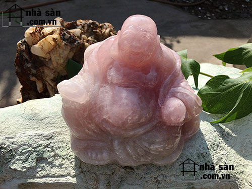 Tượng Phật Di Lạc Đá Thạch Anh Hồng Chiêu Tài Lộc Tượng Phật Di Lạc Đá Thạch Anh Hồng Chiêu Tài Lộc