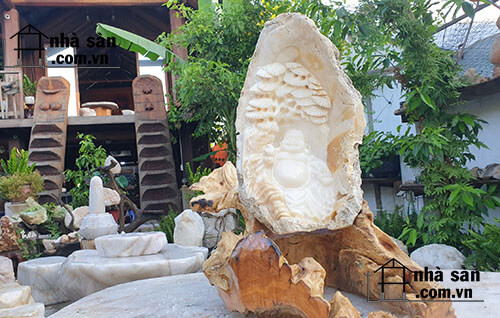 Vỏ Sò Tai Tượng 60kg Điêu Khác Thành Tượng Phật Di Lạc 02