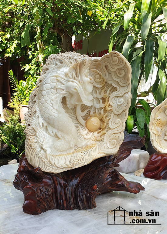 Vỏ Sò Tai Tượng Điêu Khắc Tượng Rồng Chầu Ngọc Vỏ Sò Tai Tượng Điêu Khắc Tượng Rồng Chầu Ngọc