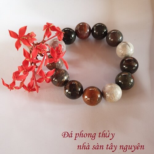 Vòng Đeo Tay Gỗ Hóa Thạch 16 Ly