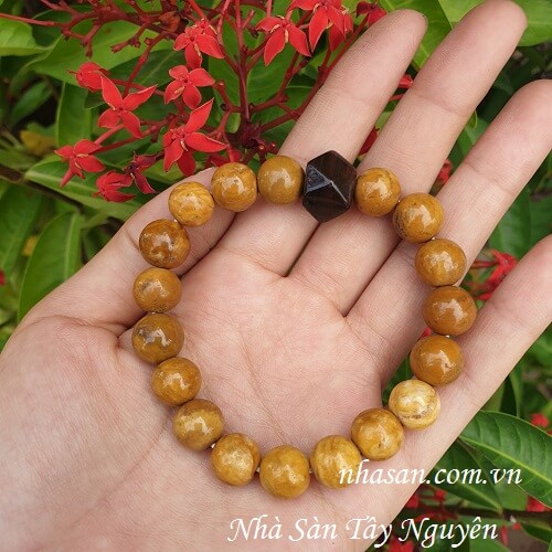 Vòng Tay Đá Canxedon Vàng Phong Thủy