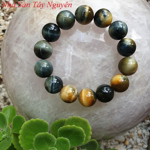 Vòng Tay Đá Mắt Hổ Xanh Phong Thủy