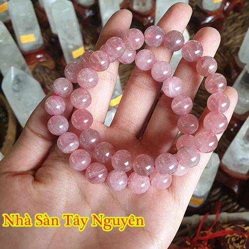 Vòng Tay Đá Thạch Anh Hồng Phong Thủy Vòng Tay Đá Thạch Anh Hồng Phong Thủy