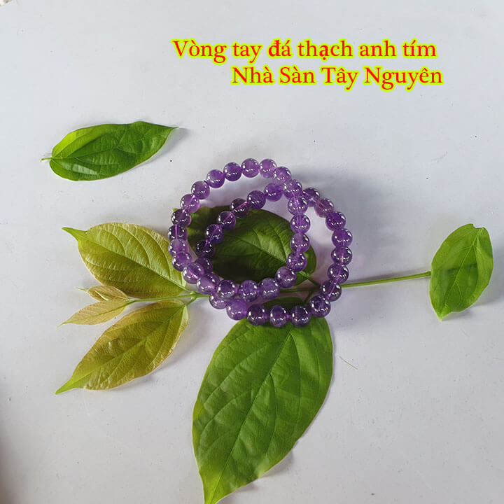 Vòng Tay Đá Thạch Anh Tím 8 Ly