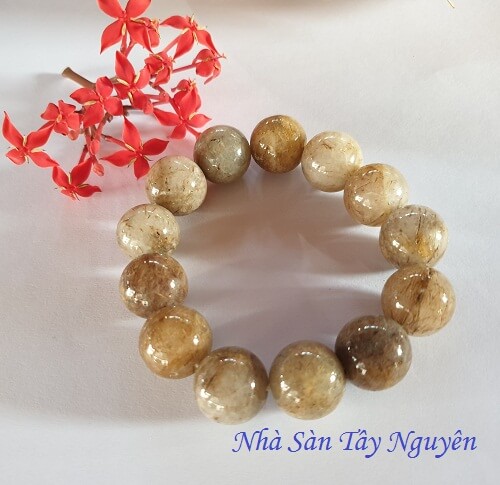 Vòng Tay Đá Thạch Anh Tóc Nâu Phong Thủy