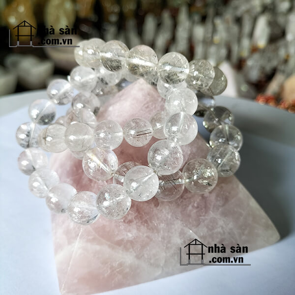 Vòng Tay Đá Thạch Anh Tóc Trắng Vòng Tay Đá Thạch Anh Tóc Trắng