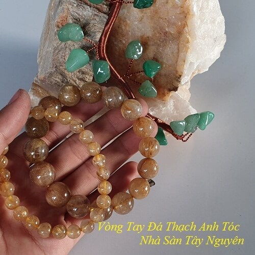 Vòng Tay Đá Thạch Anh Tóc Vàng