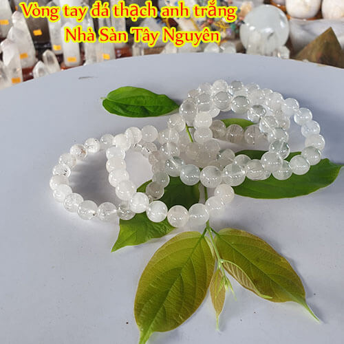 Vòng Tay Đá Thạch Anh Trắng