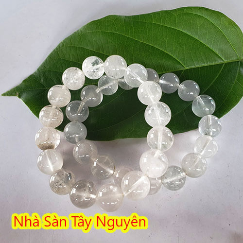 Vòng Tay Đá Thạch Anh Trắng Cỡ 12 Ly