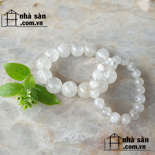 Vòng Tay Đá Thạch Anh Trắng Tinh Thể