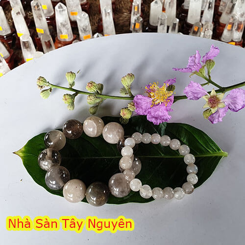 Vòng Tay Đá Thạch Anh Xám Khói