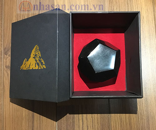 Cục chặn giấy đá thạch anh đen