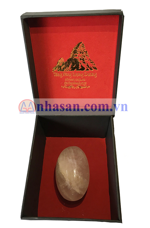 Cục chặn giấy đá thạch anh hồng-CG01