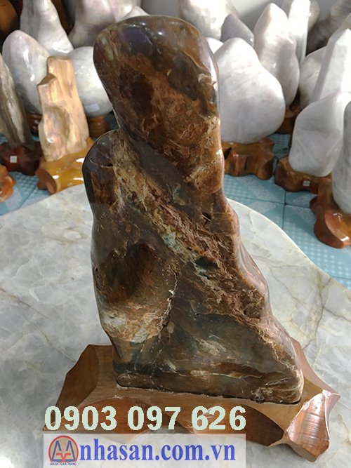 Red gray onyx agate stone DMN-17.2