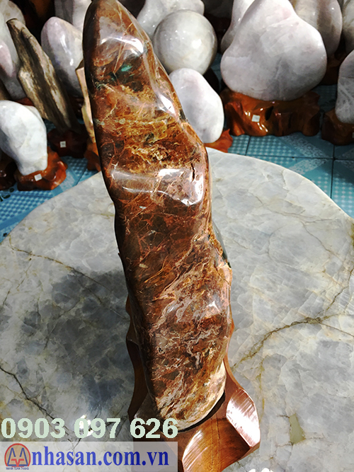 Red gray agate stone DMN-17.3