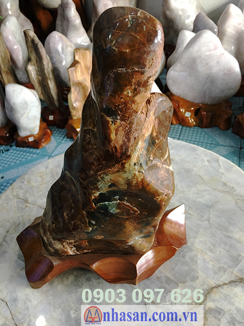 Red gray agate stone DMN-17.4