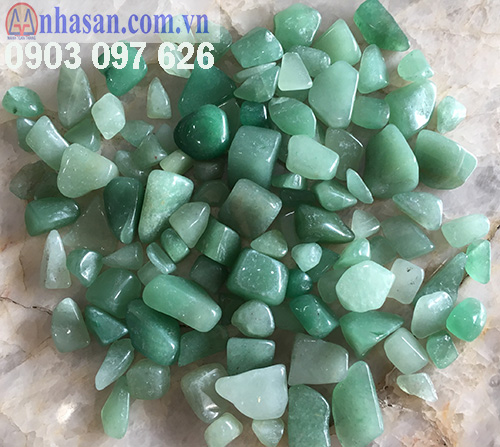 Đá thạch anh vụn ngũ sắc màn xanh