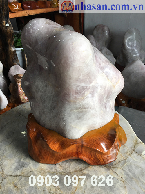 Pink white quartz stone pillar-T51.2