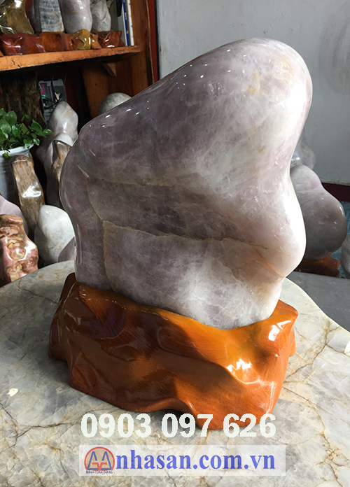 Pink-white quartz stone pillar-T51.3