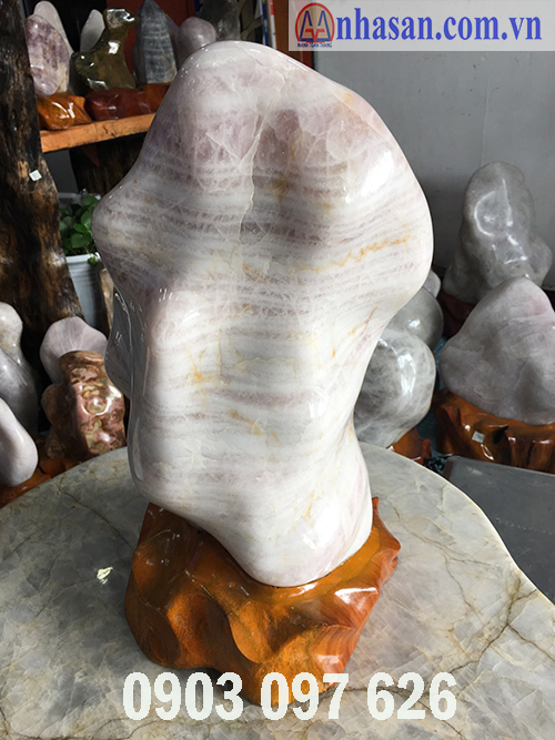 Purple-pink quartz stone pillar-T53