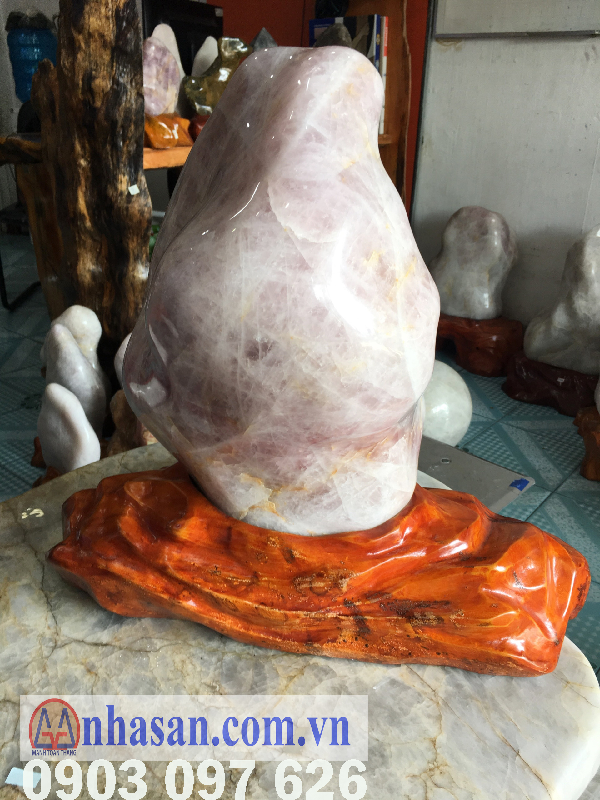 White quartz stone butt-T58.1