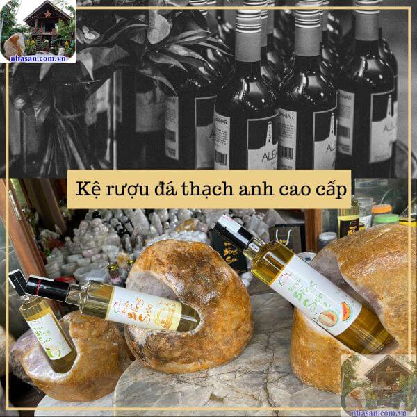 Kệ rượu được chế tác bằng loại đá quý thạch anh triệu năm tuổi Kệ rượu được chế tác bằng loại đá quý thạch anh triệu năm tuổi