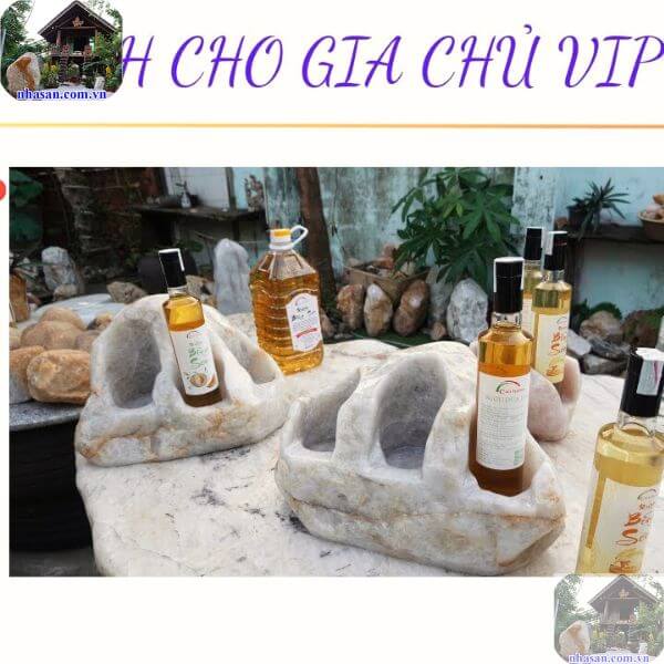 Nhà Sàn Tây Nguyên cung cấp kệ rượu bằng đá thạch anh tự nhiên 100% Nhà Sàn Tây Nguyên cung cấp kệ rượu bằng đá thạch anh tự nhiên 100%