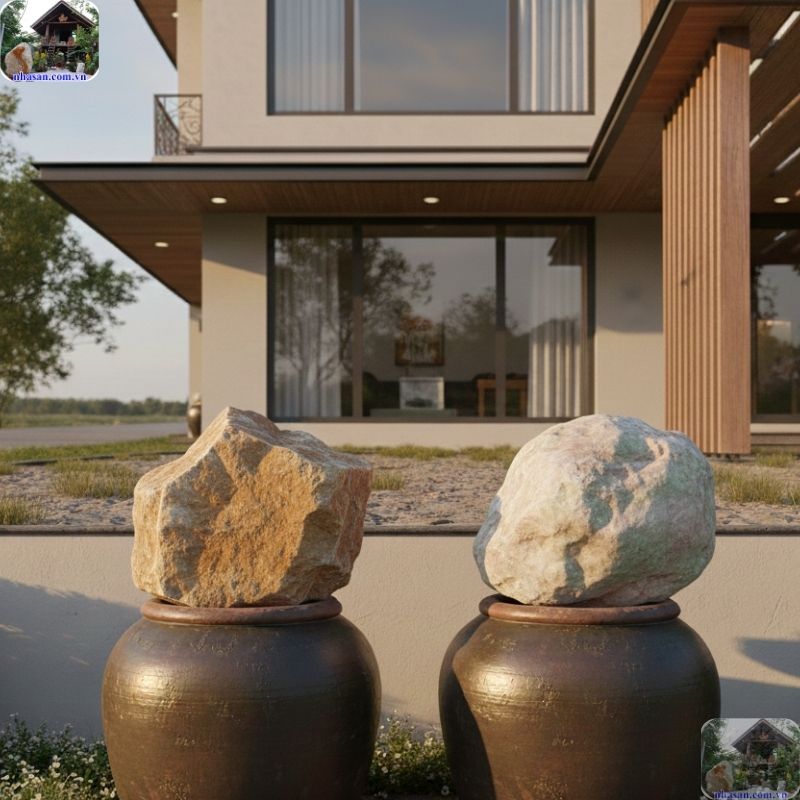 Kháo Sơn Thạch giúp tái lập lại sự cân bằng Hình Thế, tạo ra 'lá chắn' bảo vệ lộc khí cho ngôi nhà Kháo Sơn Thạch giúp tái lập lại sự cân bằng Hình Thế, tạo ra 'lá chắn' bảo vệ lộc khí cho ngôi nhà