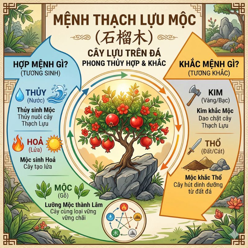 Mệnh Thạch Lựu Mộc Hợp Mệnh Gì, Khắc Mệnh Gì? Mệnh Thạch Lựu Mộc Hợp Mệnh Gì, Khắc Mệnh Gì?
