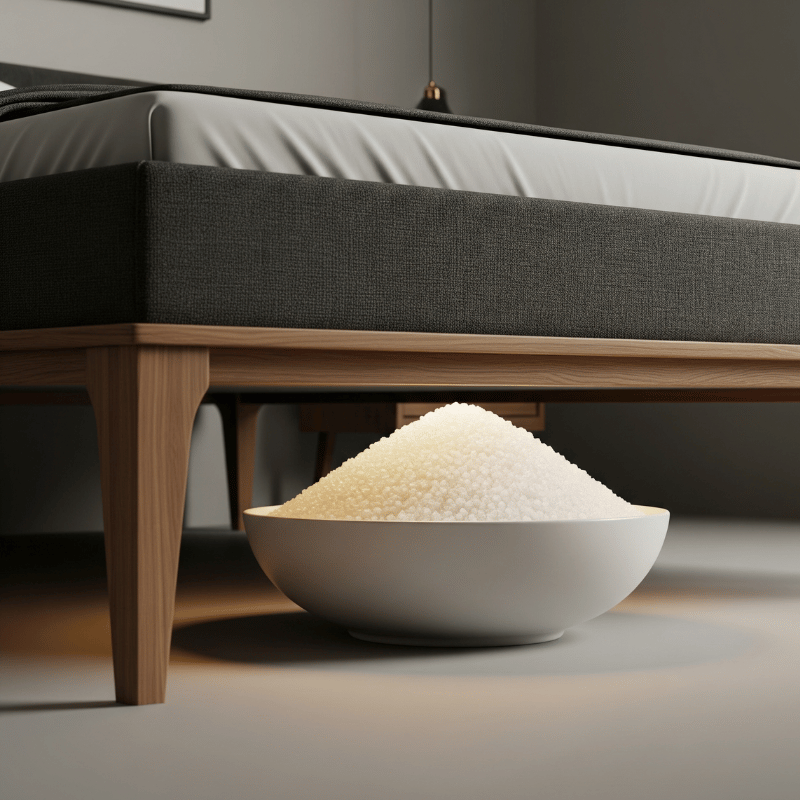 Trong số các mẹo dân gian, mẹo đặt muối dưới gầm giường khá phổ biến Trong số các mẹo dân gian, mẹo đặt muối dưới gầm giường khá phổ biến