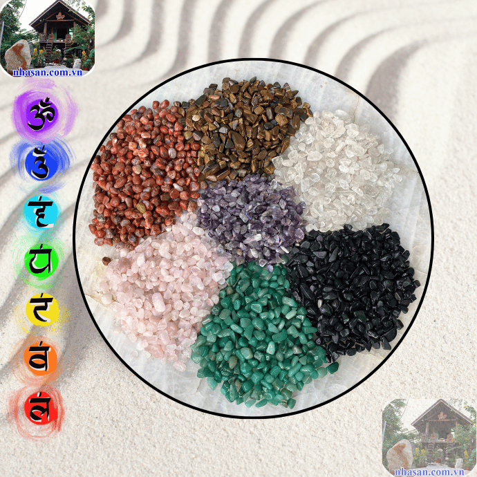 Đá ngũ sắc sử dụng để mở luân xa Đá ngũ sắc sử dụng để mở luân xa